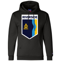 Riverside California City Flag Emblem Champion Hoodie | Artistshot