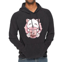 Anime Kawaii Boba Cat Bubble Tea Cat Boba Tea Cat Vintage Hoodie | Artistshot