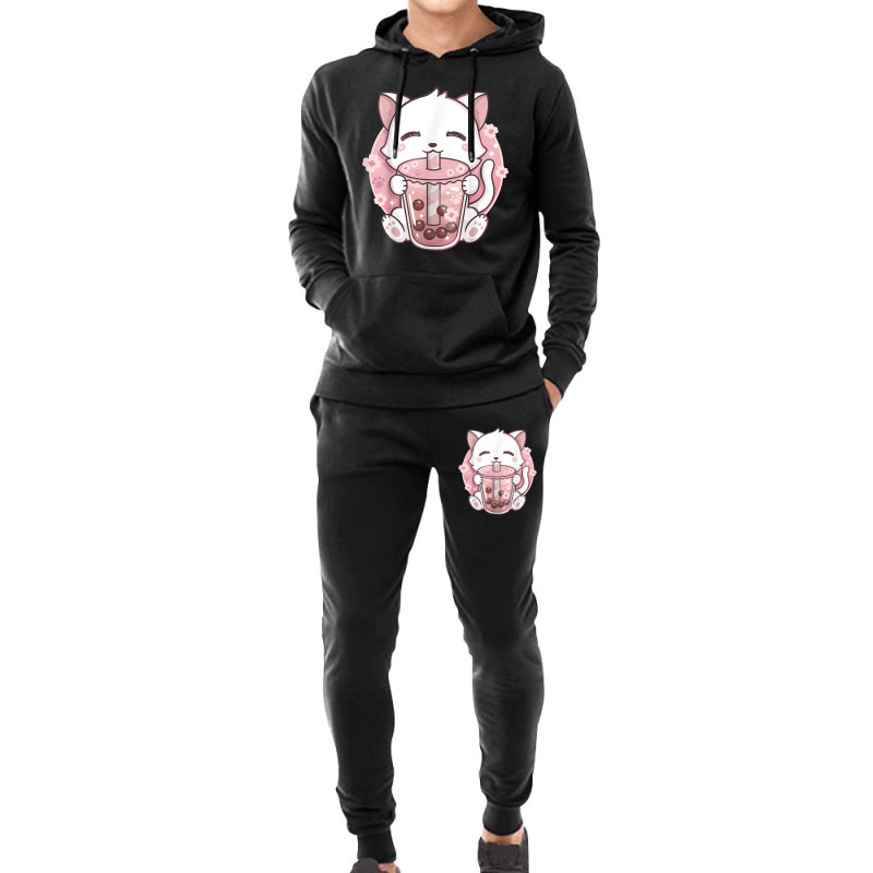 Anime Kawaii Boba Cat Bubble Tea Cat Boba Tea Cat Hoodie & Jogger set by Irena D Good | Artistshot