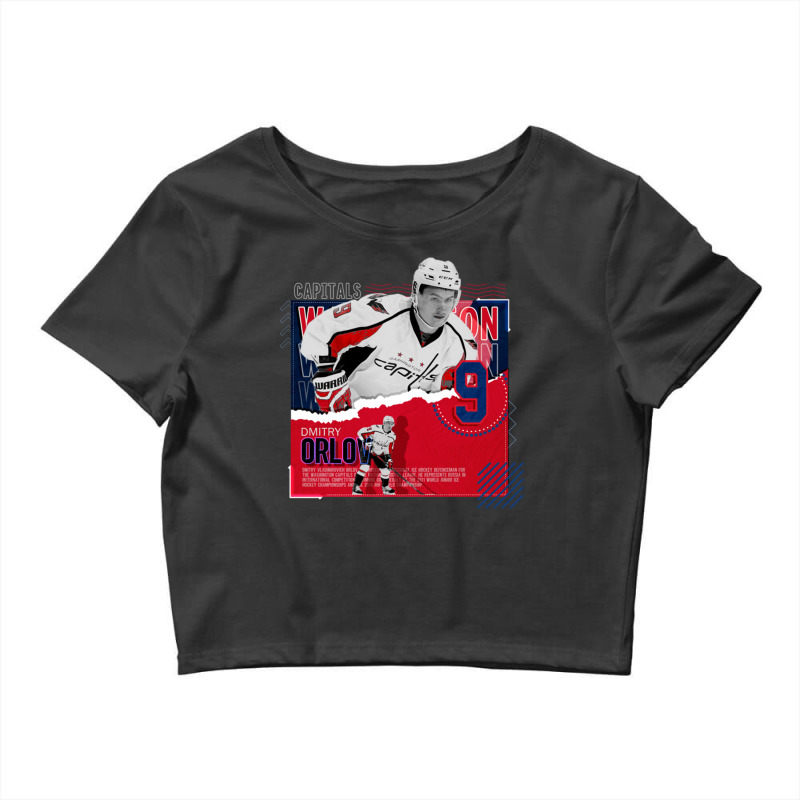 Dmitry Orlov Hockey Paper Poster Capitals Crop Top by JudyRowena | Artistshot