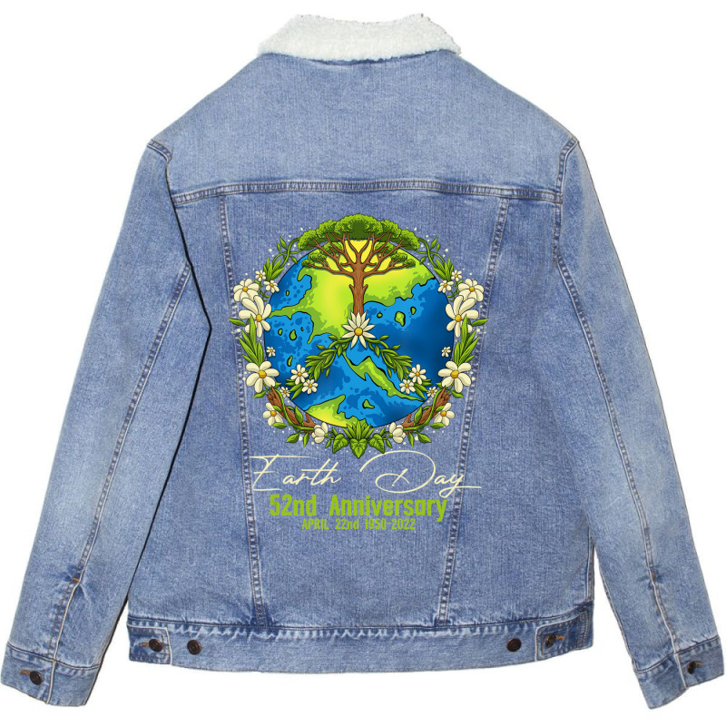 Earth Day 2022 52nd Earth Day Gifts Girls Boys Unisex Sherpa-lined Denim Jacket | Artistshot