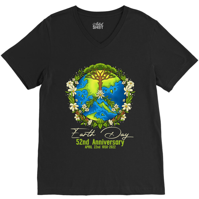 Earth Day 2022 52nd Earth Day Gifts Girls Boys V-neck Tee | Artistshot