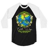 Earth Day 2022 52nd Earth Day Gifts Girls Boys 3/4 Sleeve Shirt | Artistshot