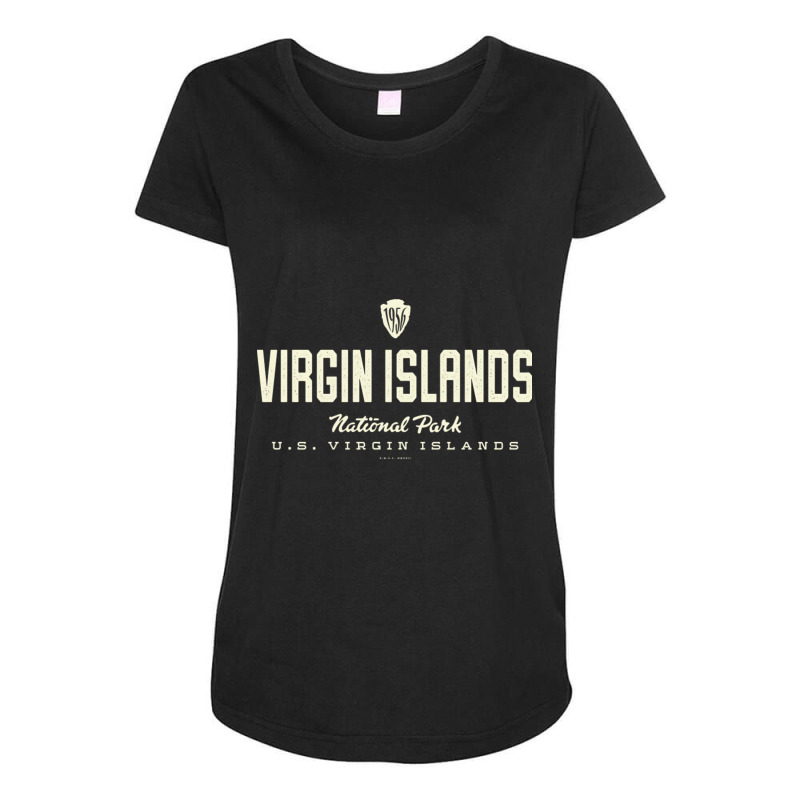 Virgin Islands National Park 1956 Arrowhead Tan Maternity Scoop Neck T-shirt by JeremyHurley | Artistshot