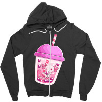 Axolotl Boba Tea T Shirt Bobalotl Zipper Hoodie | Artistshot