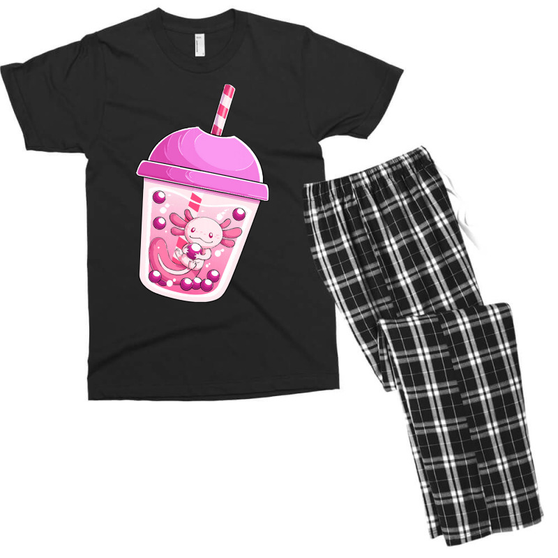 Axolotl Boba Tea T Shirt Bobalotl Men's T-shirt Pajama Set by Irena D Good | Artistshot