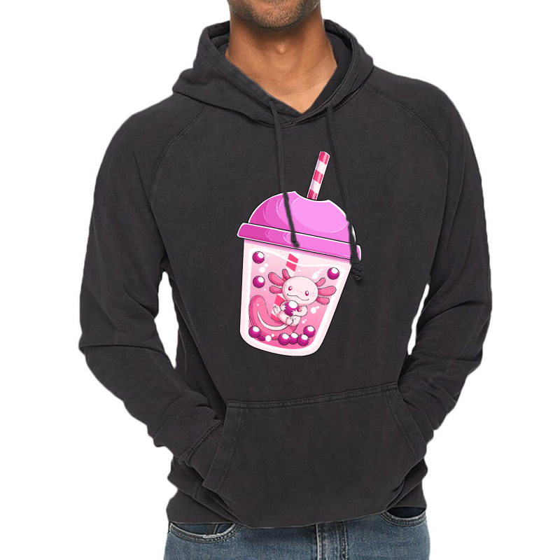 Axolotl Boba Tea T Shirt Bobalotl Vintage Hoodie by Irena D Good | Artistshot