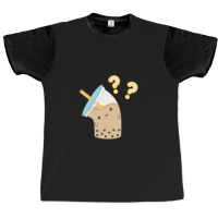 Boba Milk Tea Confused Graphic T-shirt | Artistshot