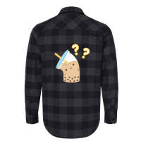 Boba Milk Tea Confused Flannel Shirt | Artistshot