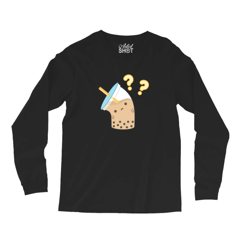 Boba Milk Tea Confused Long Sleeve Shirts by Irena D Good | Artistshot