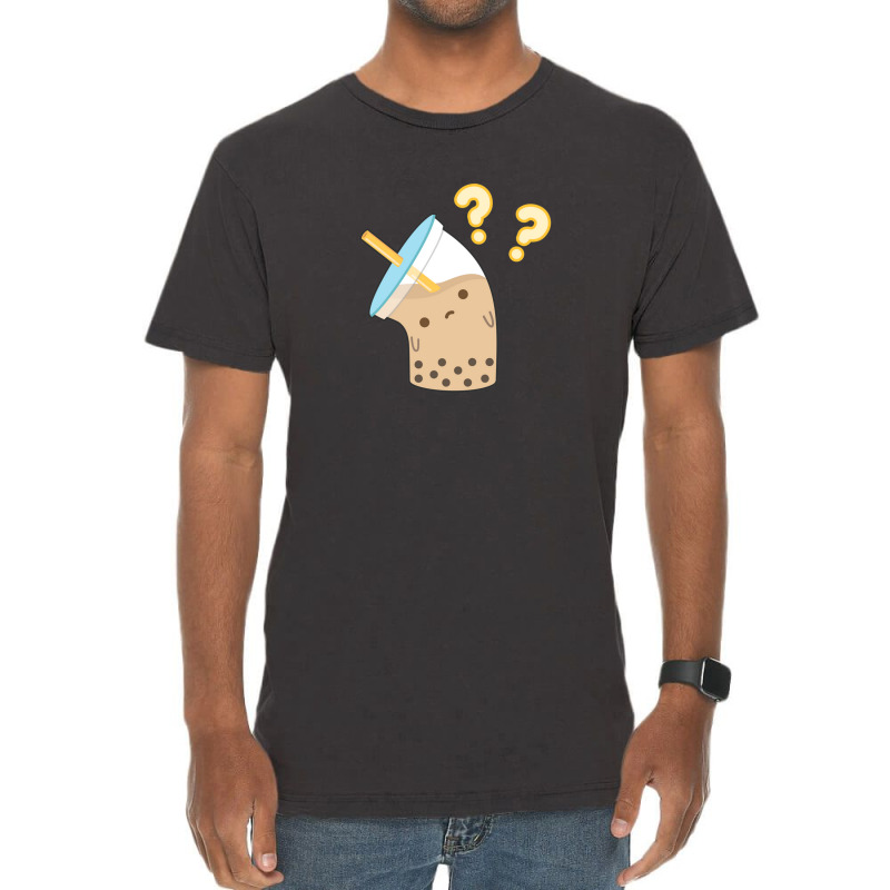 Boba Milk Tea Confused Vintage T-Shirt by Irena D Good | Artistshot