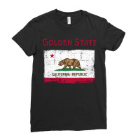 Golden State California Republic Flag Ladies Fitted T-shirt | Artistshot