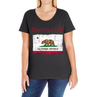 Golden State California Republic Flag Ladies Curvy T-shirt | Artistshot