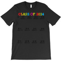 Class Of 2034 Handprin, Grow With Me Kindergarten Kid T-shirt | Artistshot