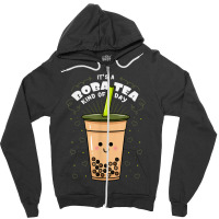 Boba Tapioca Pearls Tea Based Drink Bubble Milk Tea Zipper Hoodie | Artistshot