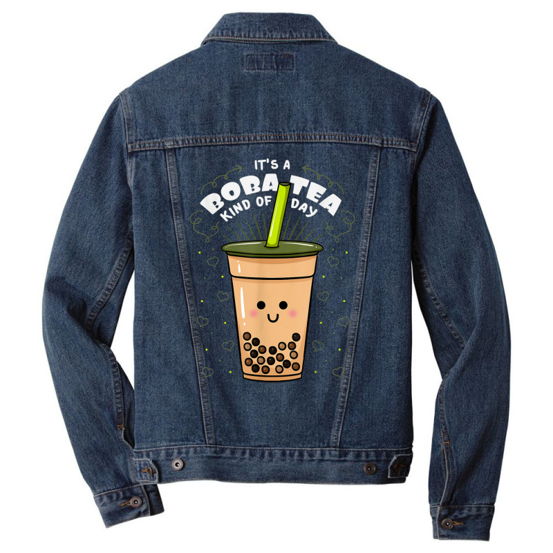 Boba Tapioca Pearls Tea Based Drink Bubble Milk Tea Men Denim Jacket by Irena D Good | Artistshot