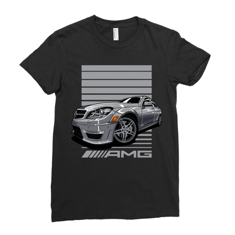 Benz W204 C63 Amg Ladies Fitted T-Shirt by MernaPutney | Artistshot