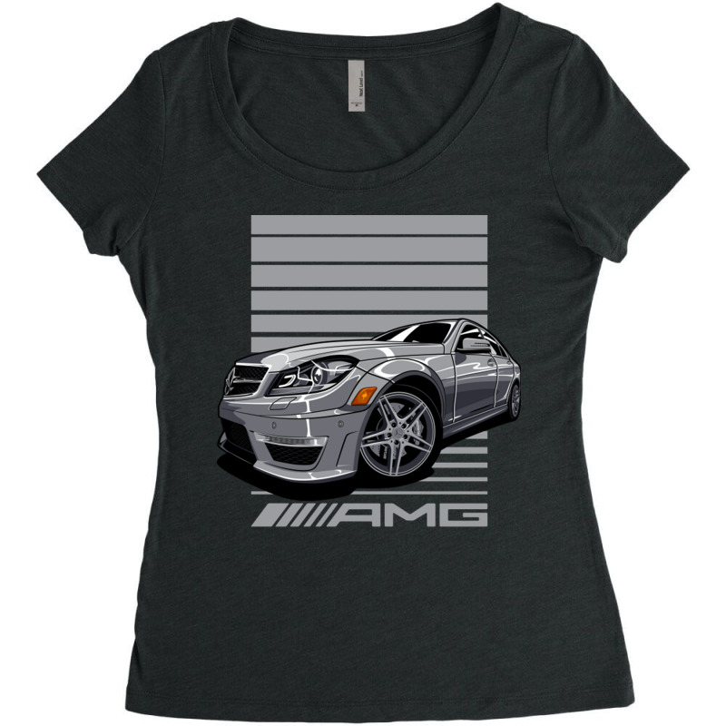 Benz W204 C63 Amg Women's Triblend Scoop T-shirt by MernaPutney | Artistshot