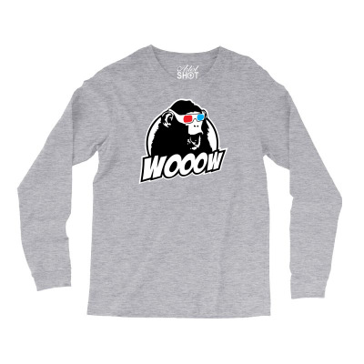 Wooow 3d Amazed Ape Long Sleeve Shirts Designed By Icang Waluyo