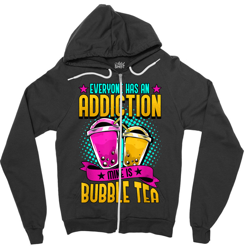 Boba Tea Bubble Tea Zipper Hoodie by Irena D Good | Artistshot