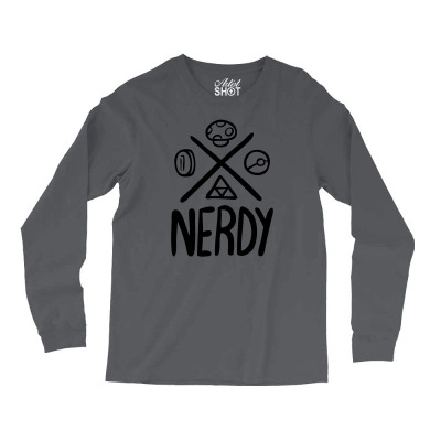 Nerdy Long Sleeve Shirts Designed By Icang Waluyo
