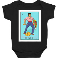 El Valiente Lottery Card Gift The Brave Card Mexican Lottery Baby Bodysuit | Artistshot