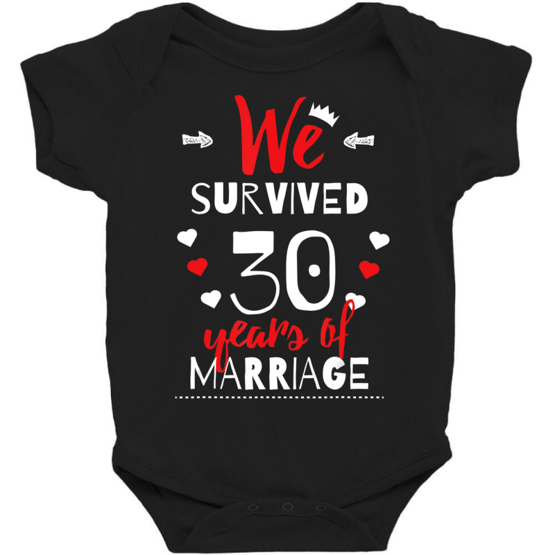 Funny 30th Wedding Anniversary Gifts For Couples Baby Bodysuit | Artistshot