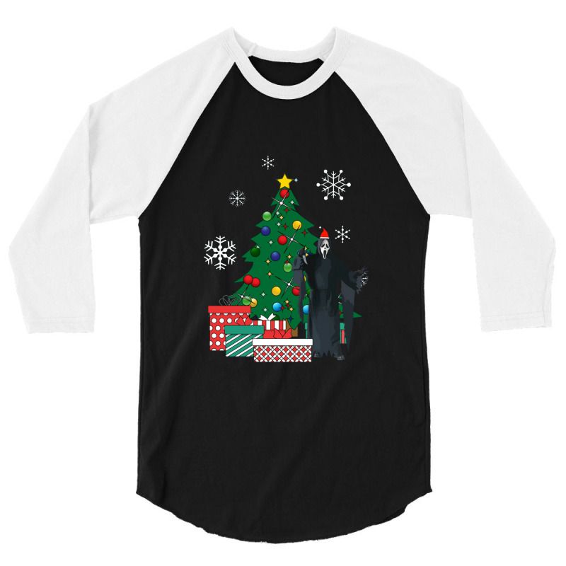 Scream Ghostface Around The Christmas Tree  Scream 3/4 Sleeve Shirt | Artistshot