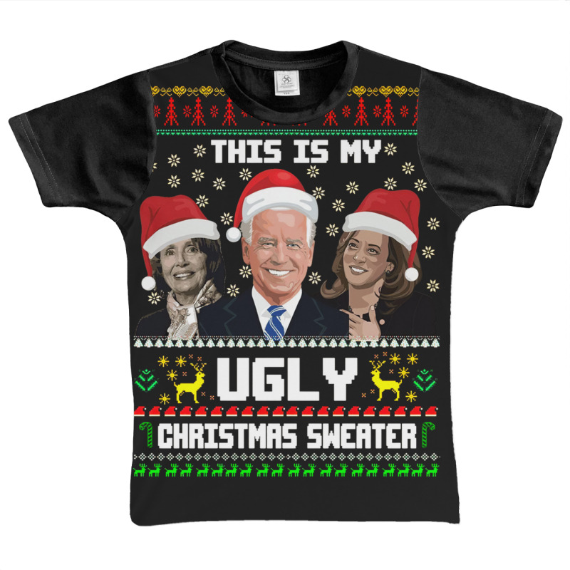 This Is My Ugliest Christmas Sweater Funny Joe Biden Kamala Sweatshirt Graphic Youth T-shirt | Artistshot