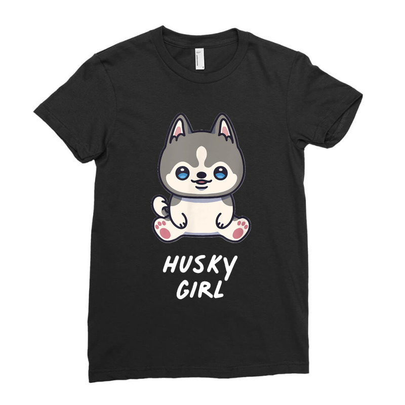 Siberian Husky Girl Kawaii Huskies Anime Dog Owner Family Ladies Fitted T-Shirt by JilmarM.Perez | Artistshot