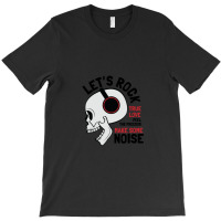 Rock Skull With Headphones T-shirt | Artistshot