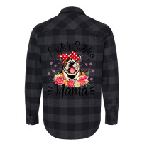 English Bulldog Mama Florals Cute Dog Mom Mother's Day Flannel Shirt | Artistshot