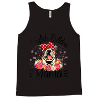 English Bulldog Mama Florals Cute Dog Mom Mother's Day Tank Top | Artistshot