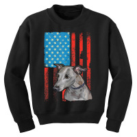 Usa American Flag Patriotic Dog Greyhound Youth Sweatshirt | Artistshot