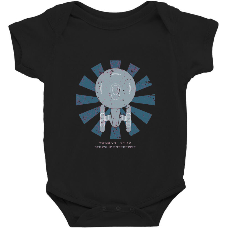 Starship Enterprise Retro Japanese Baby Bodysuit by dominobabuk | Artistshot