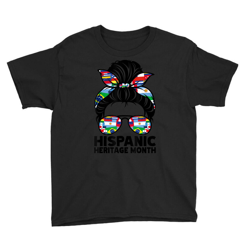 National Hispanic Heritage Month Messy Bun Youth Tee by bummercaught | Artistshot