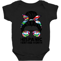 National Hispanic Heritage Month Messy Bun Baby Bodysuit | Artistshot