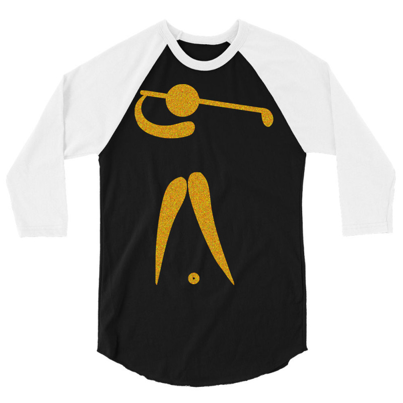 Gold Golf Swing 3/4 Sleeve Shirt | Artistshot