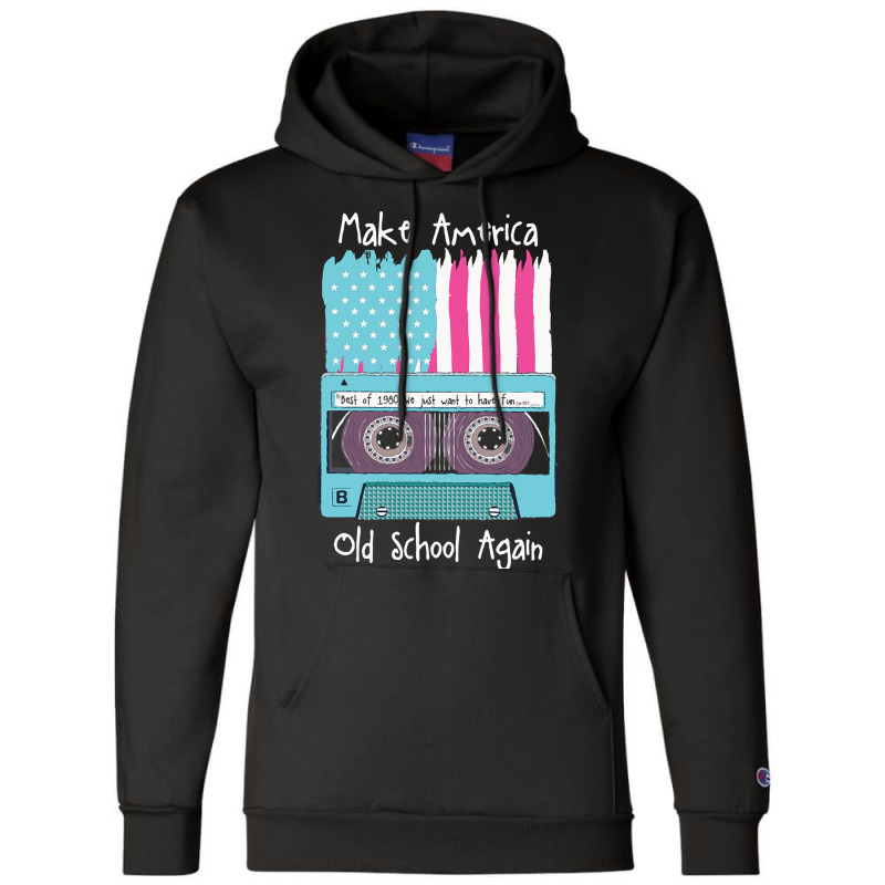 Funny Patriotic 80s Music Fan Gift Champion Hoodie | Artistshot