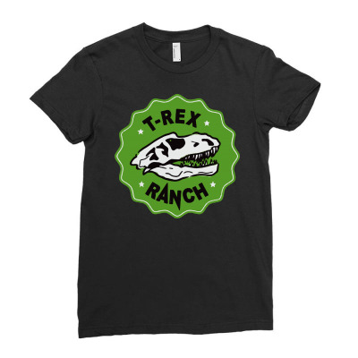 T Rex Ranch Ladies Fitted T-shirt Designed By Jablay
