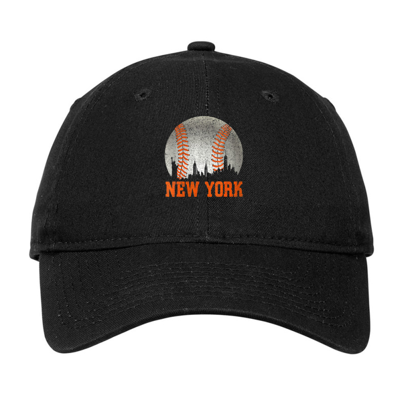 Womens New York Ny Skyline Baseball Vintage Met At Gameday V-neck Adjustable Cap by Min06 | Artistshot