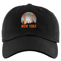 Womens New York Ny Skyline Baseball Vintage Met At Gameday V-neck Kids Cap | Artistshot