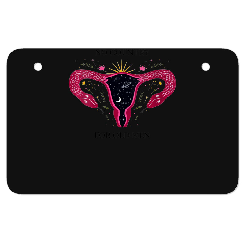 Womens No Country For Old Men Uterus Vagina Feminist Women Rights V-ne Atv License Plate | Artistshot