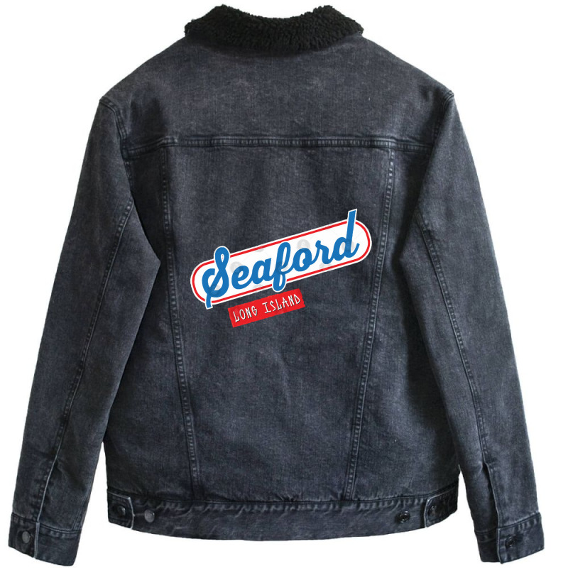 Seaford Long Island Unisex Sherpa-Lined Denim Jacket by GeorgeneAnnette | Artistshot