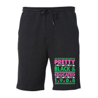 Womens Pretty Black And Educated J15 Founder's Day Aka Women V-neck Fleece Short | Artistshot