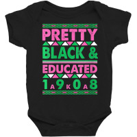 Womens Pretty Black And Educated J15 Founder's Day Aka Women V-neck Baby Bodysuit | Artistshot