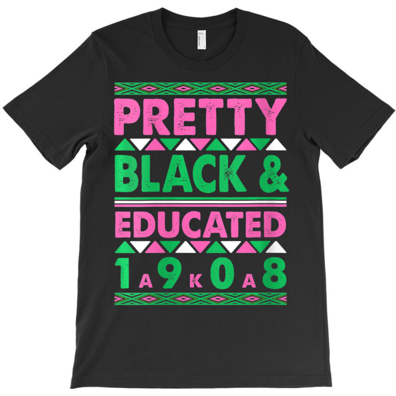 Womens Pretty Black And Educated J15 Founder's Day Aka Women V-neck T-shirt | Artistshot