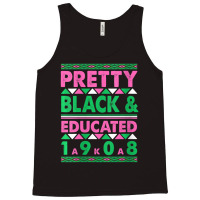 Womens Pretty Black And Educated J15 Founder's Day Aka Women V-neck Tank Top | Artistshot