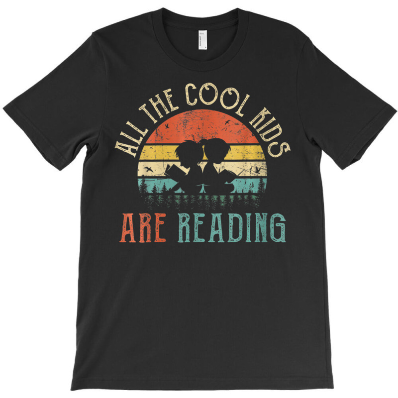 Womens Reading Teacher All The Cool Kids Are Reading Book Vintage Vnec T-shirt | Artistshot