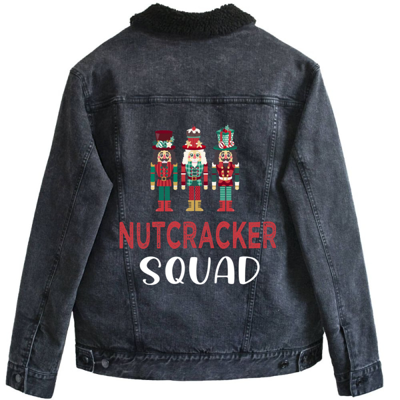 Nutcracker Squad Holiday Christmas Boy Girls Women Men Cute Unisex Sherpa-lined Denim Jacket | Artistshot